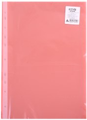 Папка-вкладыш «Красная» А4, 50 шт/уп, 30 мкм, Бюрократ