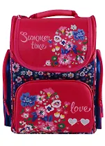 Ранец школьный "Summer time" жёстк.каркас, 38*34*21, влагонепрониц.полиэстер, вентил.эргоном.спинка, уплотн.лямки, светоотраж.элементы, карман-органайзер