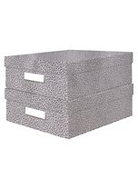 Короб M "BASIC" 10*26*35см, кашированный трехслойный гофро картон. Набор 2 шт.