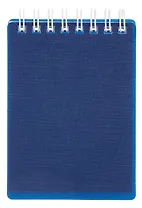 Блокнот А7 80л кл. "CANVAS" синий, пласт.обл, спираль