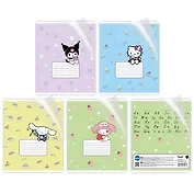 Тетрадь 12 листов, линейка, "HK and Friends", в ассортименте