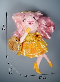 Фигурка на полку Свинка-модница (17х10х8) (57011)