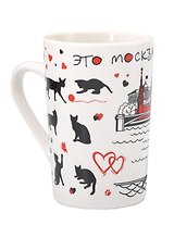 Кружка Московские коты (фарфор) (350мл) (Москва) (065-4-19-CAT)