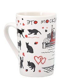 Кружка Московские коты (фарфор) (350мл) (Москва) (065-4-19-CAT)