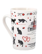 Кружка Московские коты (фарфор) (350мл) (Москва) (065-4-19-CAT)