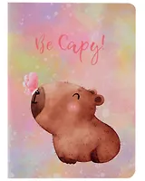 Записная книжка Yoi, "Капибара с цветочком", A6 32 листа в клетку