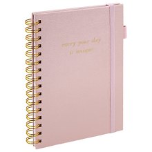 Книга для записей А5 80л кл. "Calipso" розовый, иск.кожа, резинка, гребень