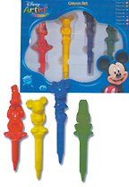 Карандаши восковые 4цв "Микки Маус" фигурные, к/к, подвес, Disney