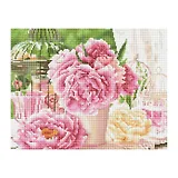 Алмазная мозаика ТРИ СОВЫ "Розовые пионы", 30*40см, холст