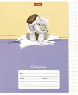 Тетрадь в крупную клетку Hatber, "Зоозаврики", 12 листов, в ассортименте