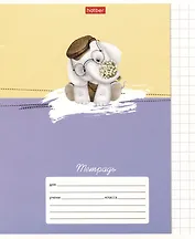 Тетрадь в крупную клетку Hatber, "Зоозаврики", 12 листов, в ассортименте