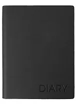 Ежедневник недат. А6 152л "Radiant" черный, иск.кожа, интегр.переплет, покрытие Soft Touch, офсет, скругл.углы, ляссе