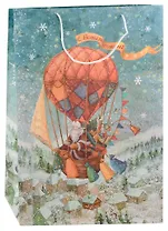 Пакет А3 45,7*33*10 "Дед Мороз на шаре!" Новый год, бум.мат.лам.