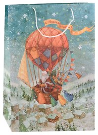 Пакет А3 45,7*33*10 "Дед Мороз на шаре!" Новый год, бум.мат.лам.