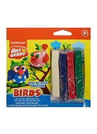 Пластилин мягкий «Birds», 4 цвета, Erich Krause