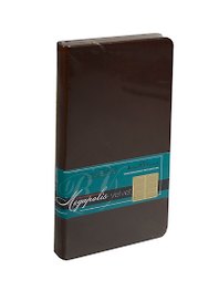 Еженедельник недат. А6 80л "MEGAPOLIS VELVET" коричневый, иск.кожа, тонир.блок, золотой обрез, ляссе, Bruno Visconti