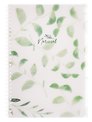 Тетрадь B5 80 листов, клетка, "Natural leaves"