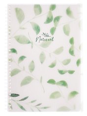 Тетрадь B5 80 листов, клетка, "Natural leaves"