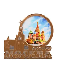 ГС Магнит Москва зеркальный с картинкой вид 1 (акрил) (7,5см)