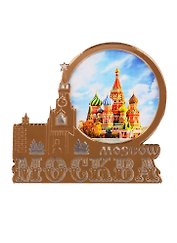 ГС Магнит Москва зеркальный с картинкой вид 1 (акрил) (7,5см)