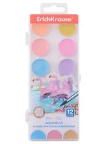 Краски акварельные 12цв "Pastel" пл/к., б/к., ERICH KRAUSE