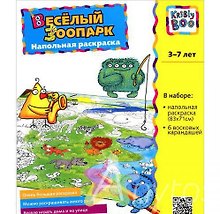Напольная раскраска Веселый зоопарк (34455) (+карандаши)