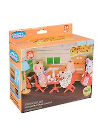 Игровой набор Мебель для кухни (шкаф буфет посуда) (012-03B) (Happy Family) (3+) (коробка)