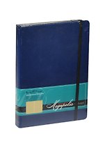 Ежедневник недат. А5 160л "MEGAPOLIS VELVET" темно-синий, на резинке, иск.кожа, тонир.блок, карман, ляссе, Bruno Visconti