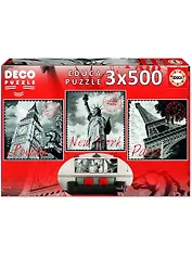 Пазл Educa 3*500 эл. 40*40,5см. Большие города