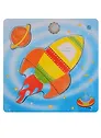 Деревянная пазл-рамка фигурная Рыжий кот Ракета (окраш. рамка) 15х15см G281