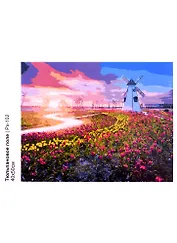 Набор для творчества LORI. Картина по номерам "Тюльпановое поле", 50 х 40 см