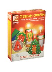 Набор д/творчества ЛУЧ Лепим свечи (воск.пластины 5цв,фитиль,стек,6двойн.форм,инструк),21С13
