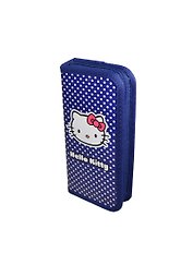 Пенал 1отд. "Hello Kitty" синий, прямоугольный, 19*9см, Премьера