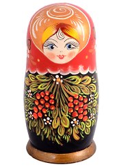 Матрешка 5 в 1 средняя (Ягодки, Эскиз 07, Рябинки)