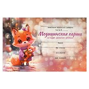 Медицинская карта ребенка А5 96л Лисенок с игрушкой" карт. обл., офсет