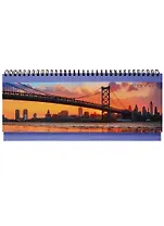 Планинг недатированный 56 листов "Городской стиль. Вечерний мост" настольный