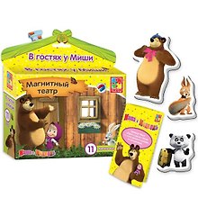 Магнитный театр Маша и Медведь В гостях у Миши (VT3206-21) (3+) (Vladi Toys)