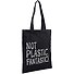 Сумка-шоппер Not Plastic. Fantastic! черная, текстиль, 40см.*32см., с 2 ручками - 1