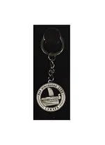 Брелок металл рельефный "Самара Стелла Ладья" цв. античное олово (157ATN-55-1)