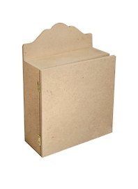Ключница №2 Фигурный край из МДФ с крючком и замком (АН6140118) (17х23см)