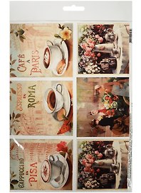 Декупажная карта Горячие напитки (А4) (пл. 40г/м2) (Karal293) (упаковка)