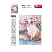 Набор для творчества Феникс+. Алмазная мозаика «Кот в сакуре», 30 х 40 см, 23 цвета - 2