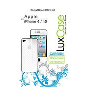Защитная пленка для Apple iPhone 4/4S (Front&Back), Карбон (белый), 111.5х55.5 мм (80239)