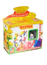 Игровой набор, ТМ Vladi Toys, Игра на магнитах Ферма, Мультиколор