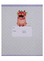 Тетрадь в клетку Unnika, "Зверушки (графика)", 12 листов, в ассортименте