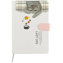 Книга для записей «Кот Lazy Life», А5, 128 листов, с магнитной застежкой