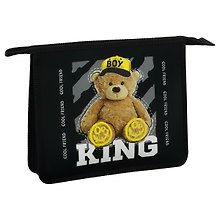Папка для тетрадей А5 "King"" 1отд, молния, пластик