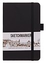 Скетчбук 13*21, 80 листов "Sketchmarker" черный, нелинованный, 140г/м2, слоновая кость