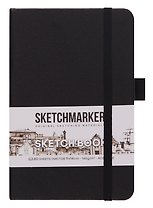 Скетчбук 13*21, 80 листов "Sketchmarker" черный, нелинованный, 140г/м2, слоновая кость