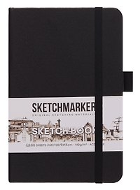 Скетчбук 13*21, 80 листов "Sketchmarker" черный, нелинованный, 140г/м2, слоновая кость